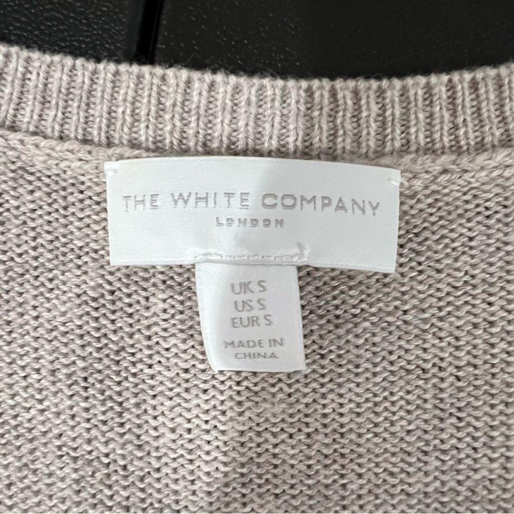 The White Company Wool Cotton Blend V Neck Sweater Dress Size S - Picture 5 of 8